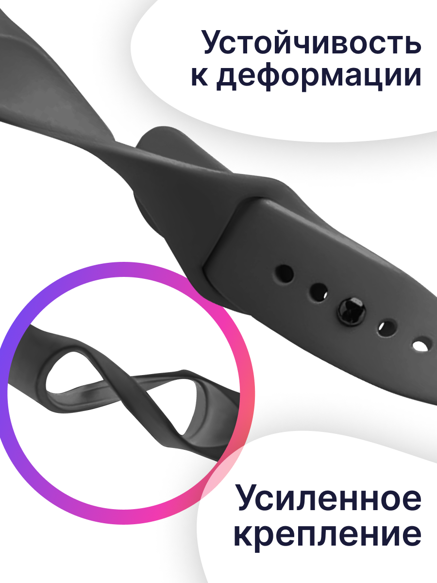 Силиконовый ремешок дляарт часов Xiaomi Mi Band 3 и 4 / Спортивныйенный браслет на фитнес трекер Сяоми Ми Бэнд 3 и 4 / Темно-синий