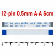 Шлейф FFC 12-pin Шаг 0.5mm Длина 6cm Прямой A-A