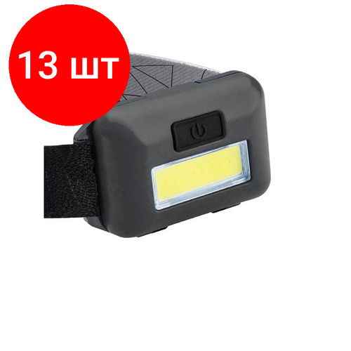фото Комплект 13 штук, фонарь налобный светодиодный космос koc-h101-cob 3вт, 3 режима
