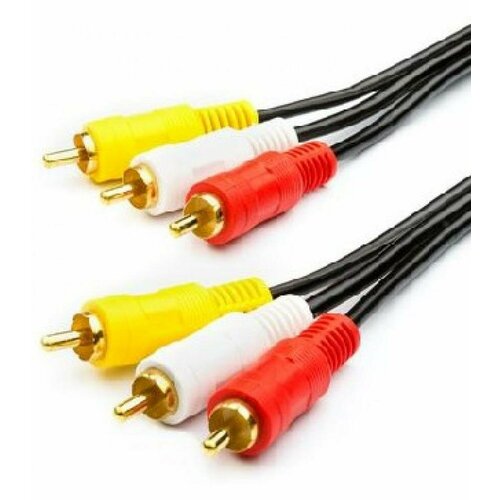 Кабель 3 RCA - 3 RCA 5 м Atcom АТ10713 кабель 3 rca 3 rca 3 м