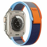 Ремешок для смарт-часов Apple Watch Series 1 2 3 4 SE 5 6 7 8 ultra нейлоновый тканевый браслет Trail loop 42/44/45/49 мм, синий оранжевый