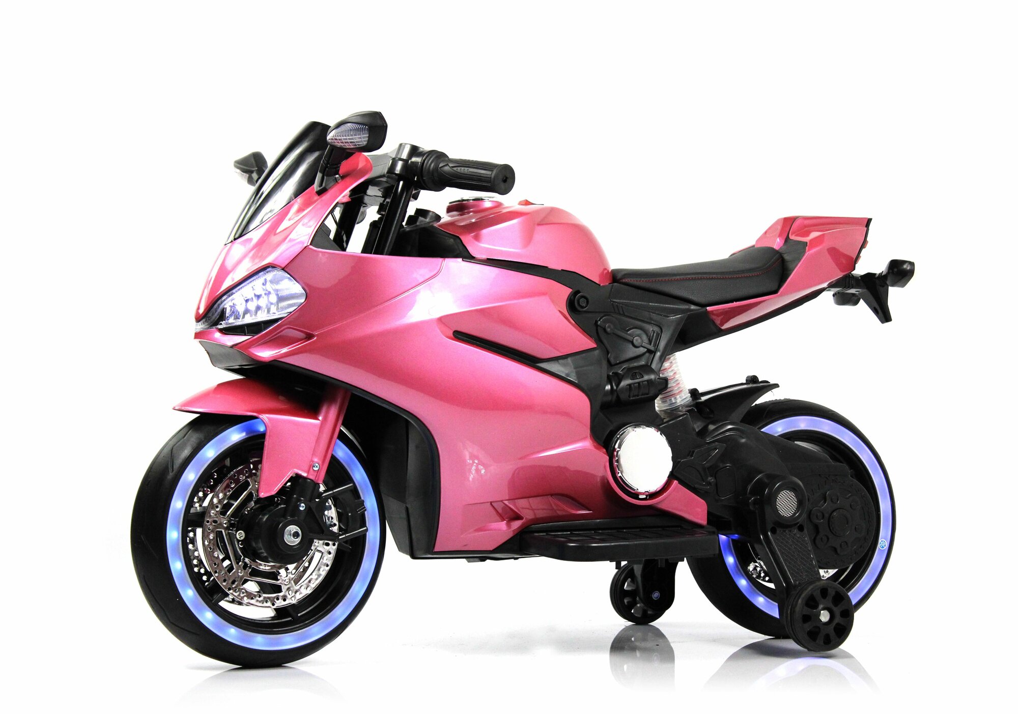 Rivertoys Детский электромотоцикл X003XX розовый глянец