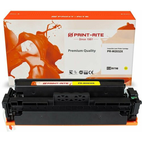 Картридж PRINT-RITE TFHBKUYPU1J, W2032X, желтый / PR-W2032X картридж print rite pr cexv54y 8500стр желтый