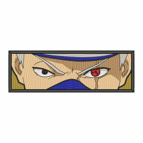 Аниме нашивка на одежду, патч на термоапплекации Какаши 9х3 см