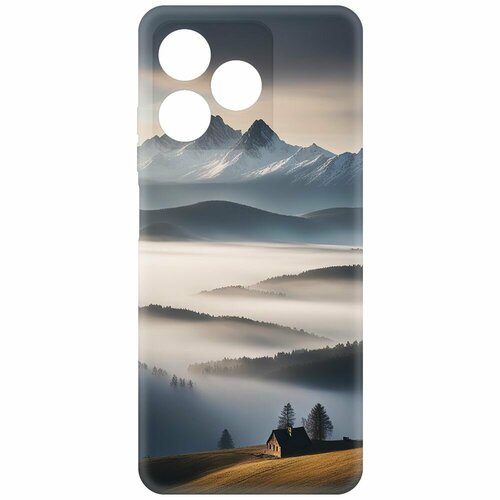 Чехол-накладка Krutoff Soft Case Туман для Realme C61 черный