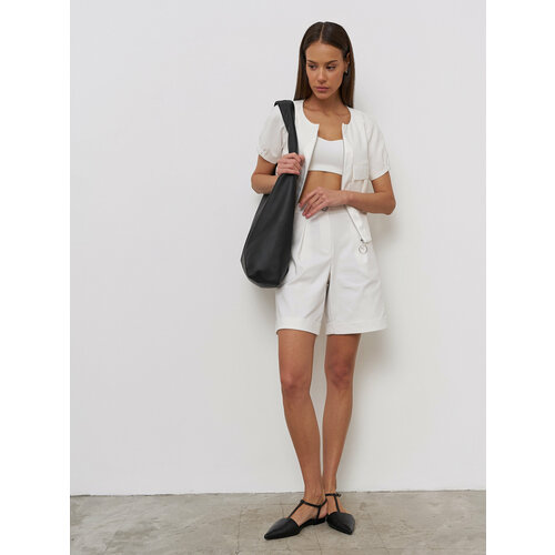 Бермуды D.va, размер 52, белый женские летние шорты с поясом 2019 модная повседневная уличная одежда шорты карго женские шорты в стиле бойфренд короткие женские шорты бо