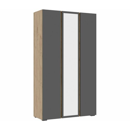 Шкаф ЛайфМебель Элла ШК 02 серый графит 0162 / дуб крафт золото