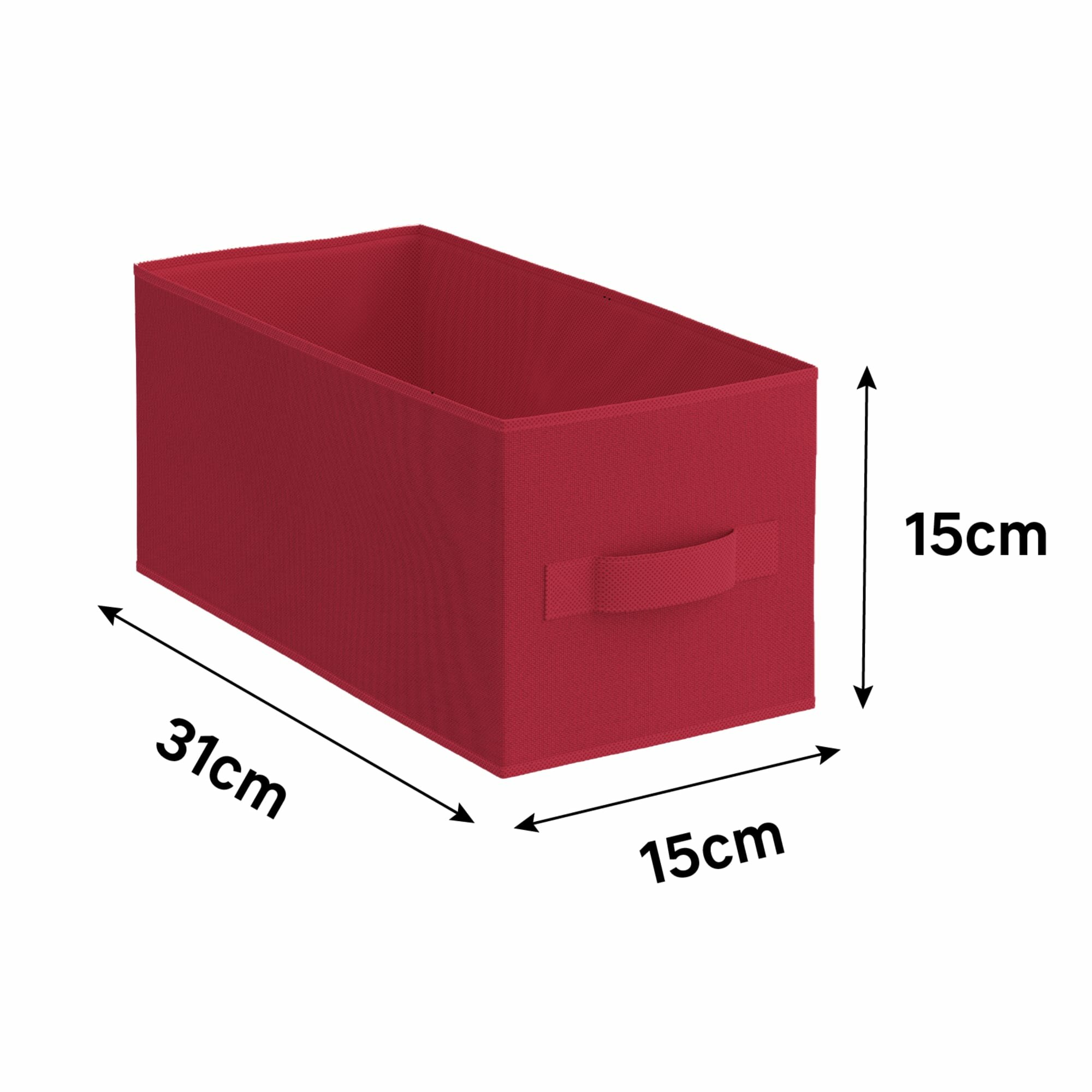 Короб Spaceo KUB 15x15x31 см 6.9 л полипропилен цвет красный