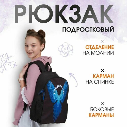 Рюкзак подростковый 40х28х16 см 1 отделение 3 кармана 1598₽