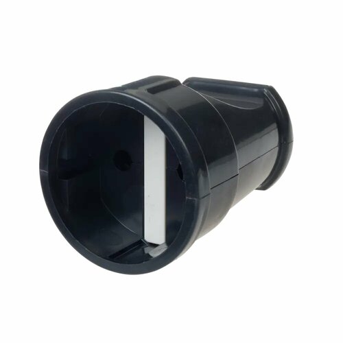 Розетка кабельная 250 В без заземления 10 А цвет черный 555₽