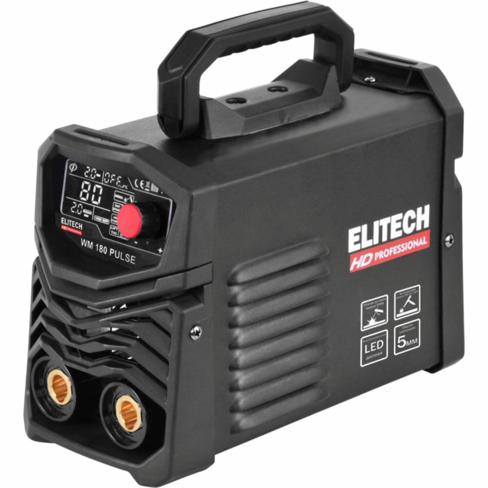 фото Инверторный сварочный аппарат Elitech hd wm 180 pulse 204465