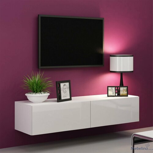 Тумба подвесная Viva малая МДФ 140х42х30 белый