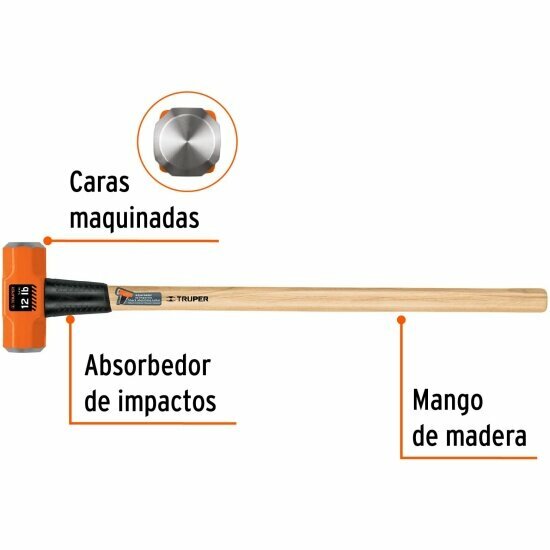 Кувалда Truper MD-12M 16513, 91 см, 5.44 кг, с деревянной ручкой