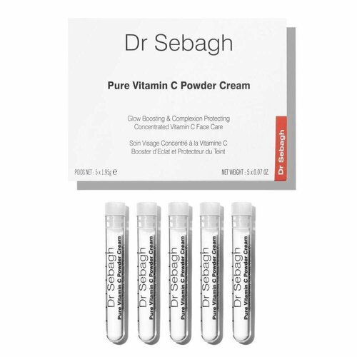 Dr.Sebagh Pure Vitamin C Powder Cream Крем для лица базовый уход с чистым стабилизированным Вит С ампулы 1,92 г 5 шт крем для лица dr sebagh pure vitamin c powder cream 1 95 гр