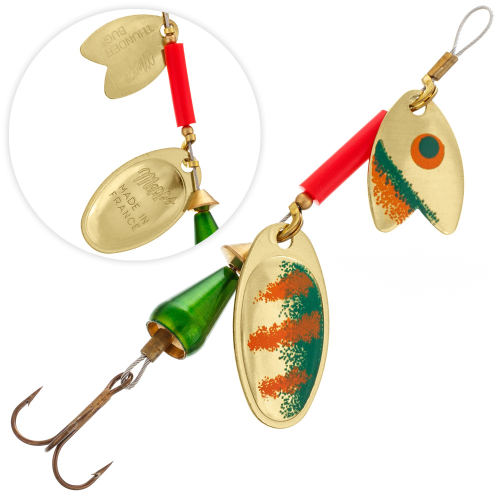 Блесна вращающиеся Mepps Tandem Trout №0 3,5 гр Gold/Green-Orange