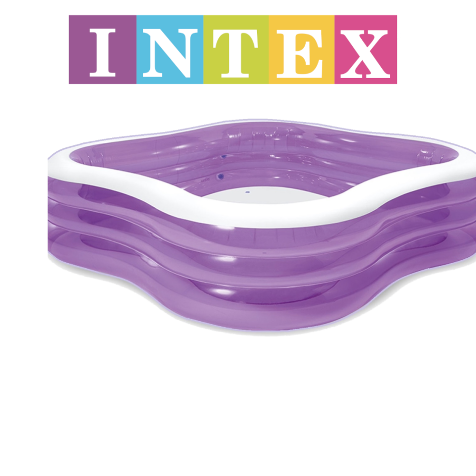 Бассейн Intex надувной Волна 229х229х56 Фиолетовый 229 см / интекс