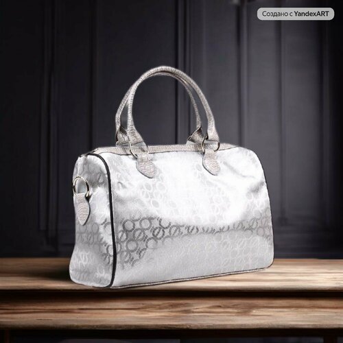 Сумка тоут Медведково, фактура гладкая, серый