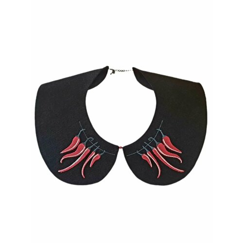 Воротник съемный с вышивкой льняной