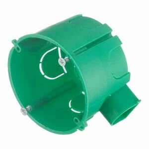 фото Подрозетник Greenel (GE40004 10-R) для бетона d68х45 мм 8 вводов зеленый IP20 наборная безгалогенный