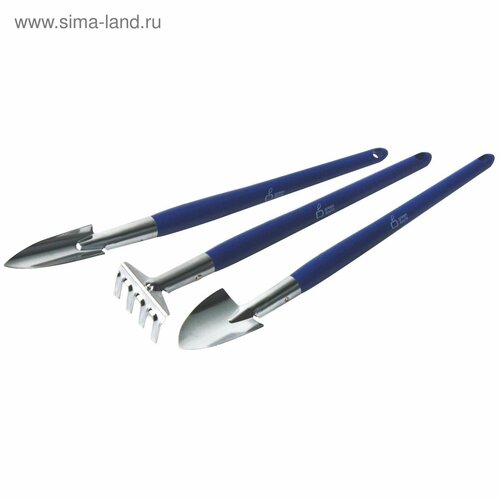 Набор садового инструмента 3 предмета грабельки 2 совка пластиковые ручки Мини 2864₽