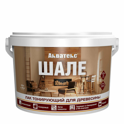 Тонирующий лак акватекс шале (сосна / 2.5кг)