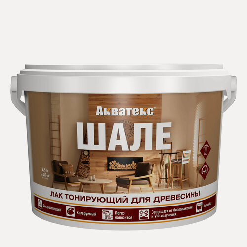 Изображение товара Тонирующий лак акватекс шале (дуб / 2.5кг)