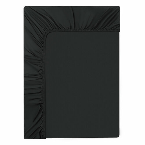 BY COLLECTION Простыня на резинке 180х200х25см 100 хлопок графит 3762₽