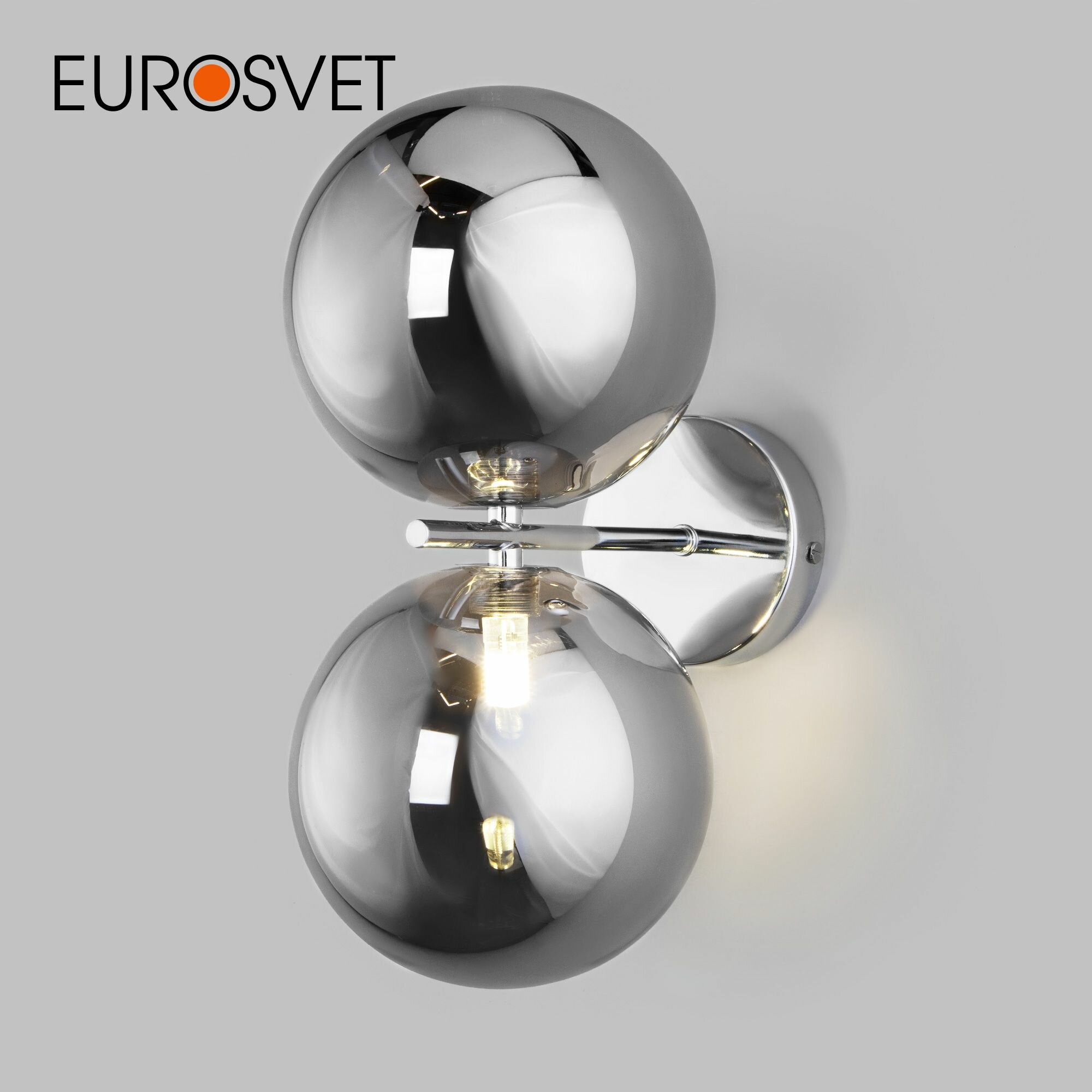 Бра / Настенный светильник с плафонами Eurosvet Selisa 50292 дымчатый