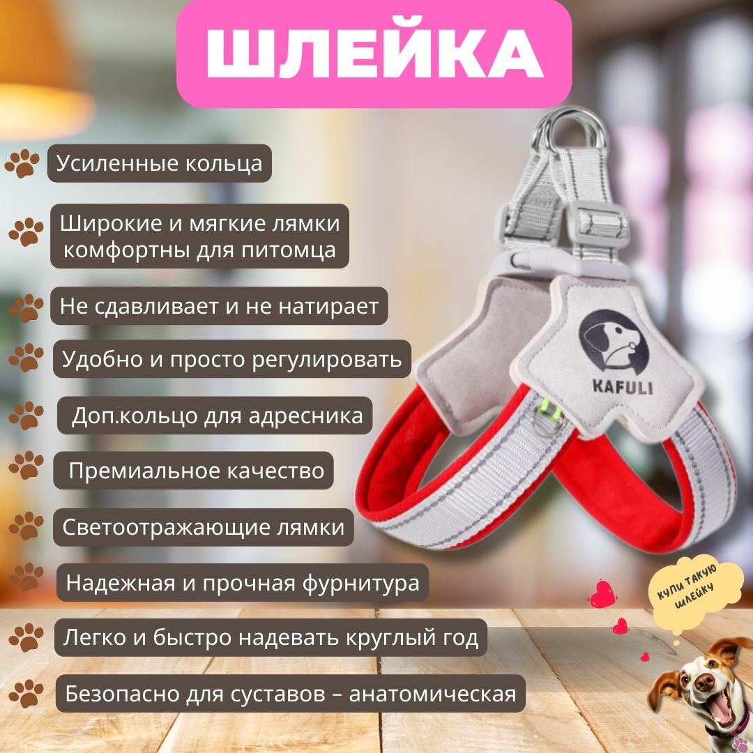 Шлейка анатомическая для собак средних пород — фото 1