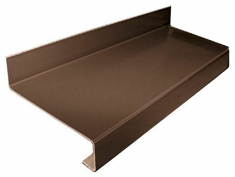 фото Отлив оконный 2000х190мм коричневый / Отлив оконный для отвода дождевой воды 2000х190ммкоричневый