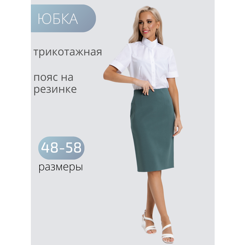 фото Юбка бутикерия, размер 48, зеленый