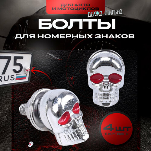 Болты для номерных знаков, 4 шт серый. Болты крепления номерного знака. Крепление номерного знака авто.