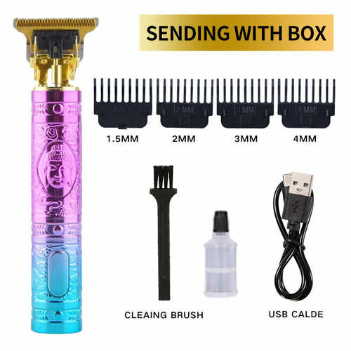 Электрическая машинка для стрижки с градиентным дизайном фиолетово-голубая корпус из ABS 52200₽