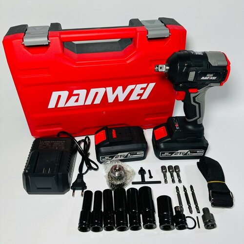 Гайковерт аккумуляторный Нанвей с головками 4 Ач 8500₽