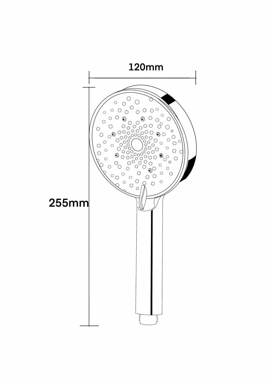 Лейка для душа / душевая лейка VODA VSP13, 3 режима, ABS-пластик, хром — фото 1