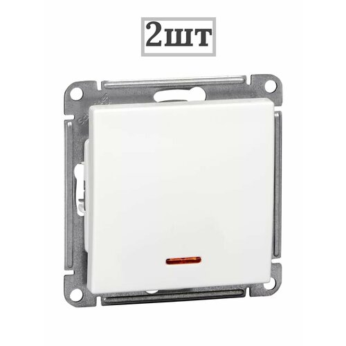 Выключатель 1 клавиша LED VS110-153-1-86 2шт