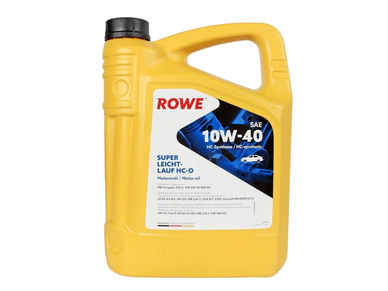 фото Масло моторное ROWE SUPER LEICHTLAUF 10W40 1л