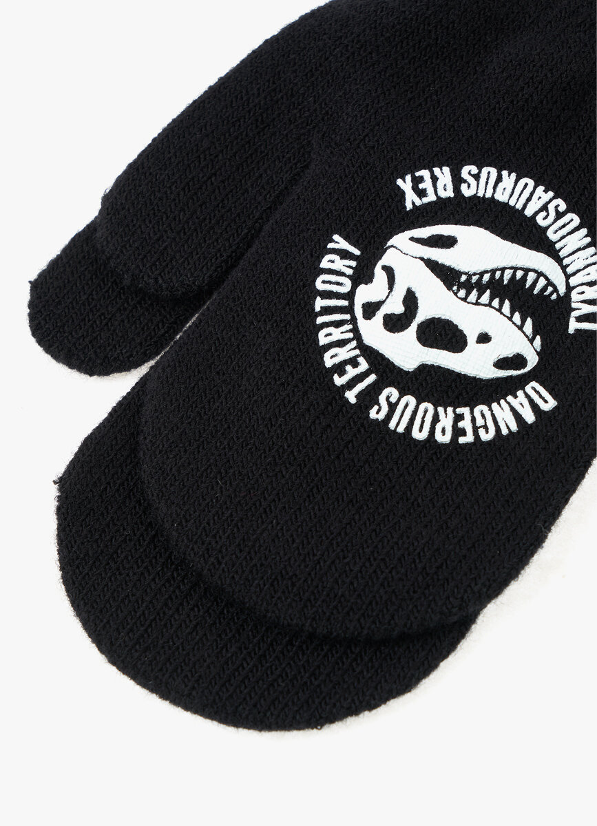 фото Варежки детские для мальчиков, FUNDAY, VAB55BF16-99, черный, S/M (RU 3-8 лет)