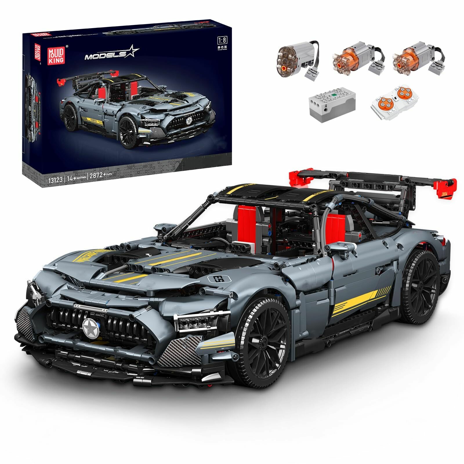 Конструктор Mould King 13123 Спорткар Shadow,2872деталей