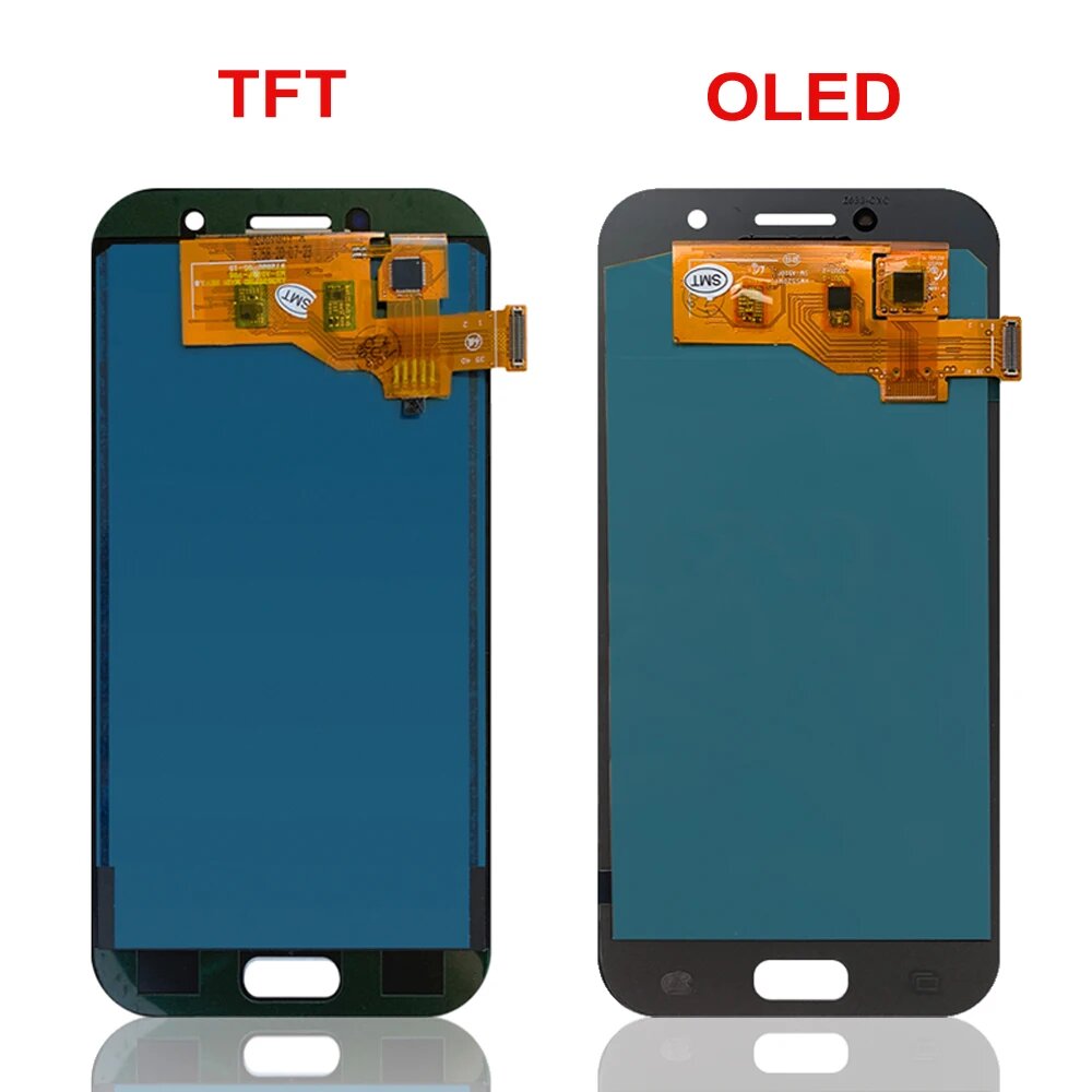 Экран AMOLED A520, для Samsung Galaxy A5 2017 A520 A520F A520F/DS, замена дигитайзера сенсорного экрана ЖК-дисплея, TFT Gold — фото 1