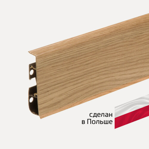 Изображение товара Плинтус напольный пластиковый ПВХ Cezar Hi-Line Prestige 2500x22x75 мм дуб классический М 135