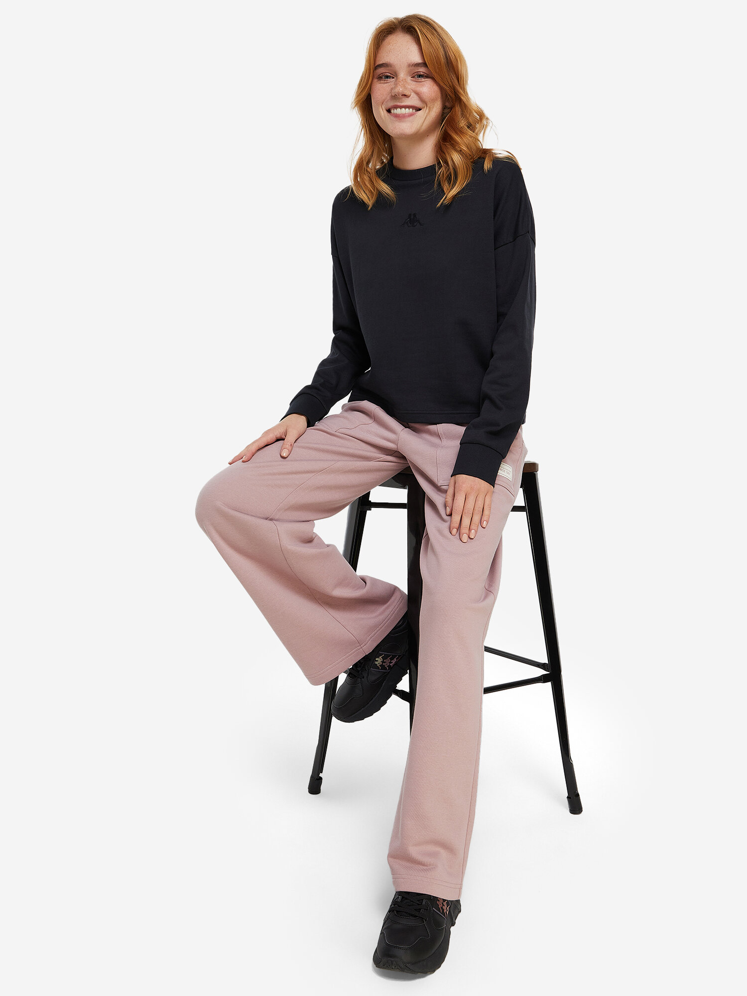 Свитшот Kappa, размер 50-52, , черный — фото 1