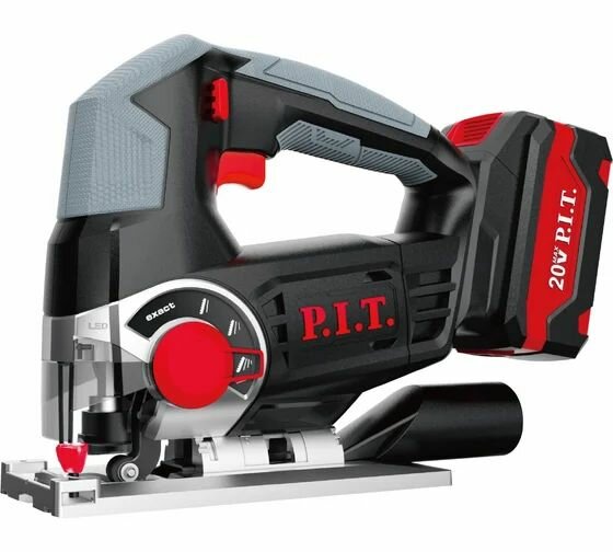 Лобзик аккумуляторный PST20H-80A/1 (20В пропил 80мм0-2400об/мин БЗП 1акб Li-Ion 2Ач ЗУ 3А кейс)Лобзик аккумуляторный P.I.T. PST20H-80A/1