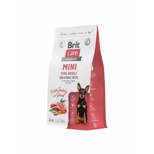 BRIT CARE MINI DOG ADULT DELICIOUS TASTE для привер взрослых собак малень пор индейка утка 0,4 кг