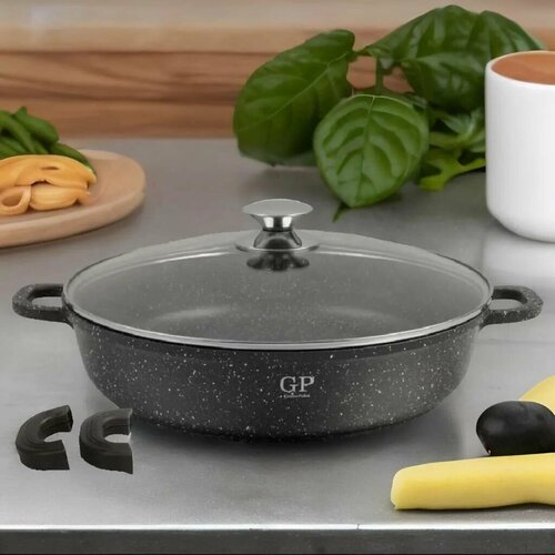 Кастрюля 3,8 л с антипригарным покрытием с крышкой 26 см для всех видов плит