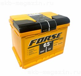 Автомобильный аккумулятор премиум класса FORSE 6ст- 65 VLR (0) обратная полярность