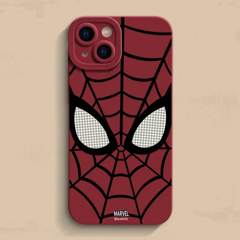Чехол для телефона Marvel Человек-паук для iPhone 15 11 12 13 14 Pro Max Mini XS XR 8 7 14 15 Plus SE 2020, мягкий силиконовый ударопрочный чехол, Wine red M479, iPhone 11