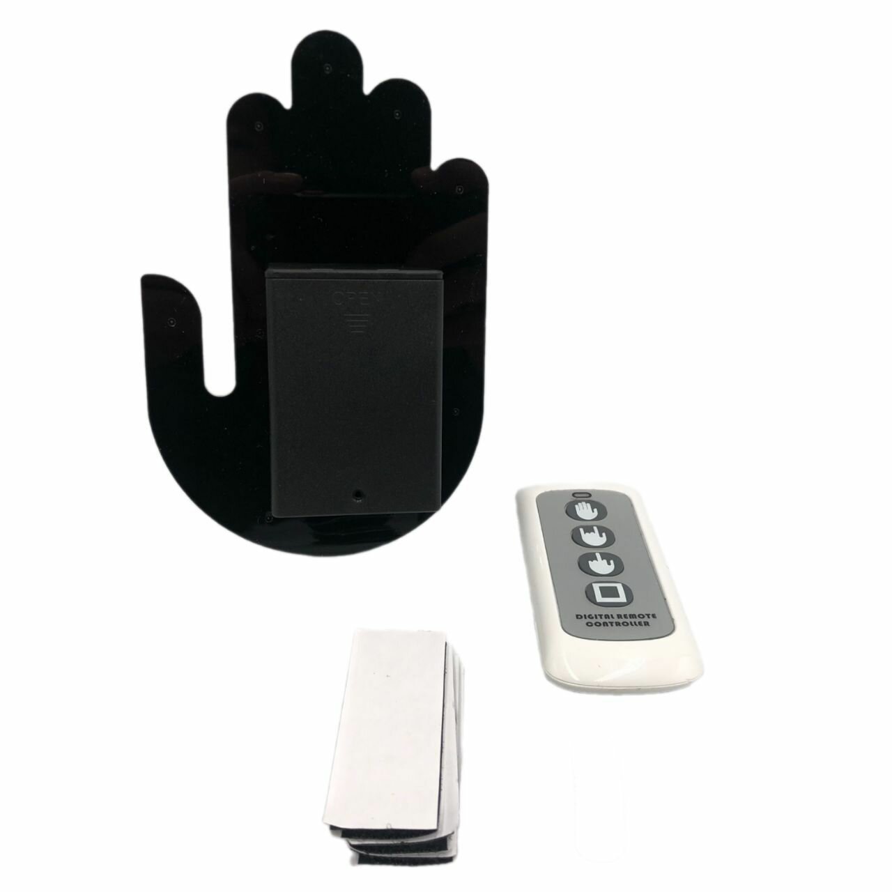 Наклейка LED "Ладонь Спасибо", для авто, с пультом, 3 режима, черная — фото 1