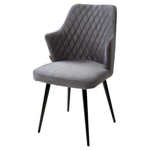 Стул HERMAN 360 град. Серый велюр / черный каркас M-City