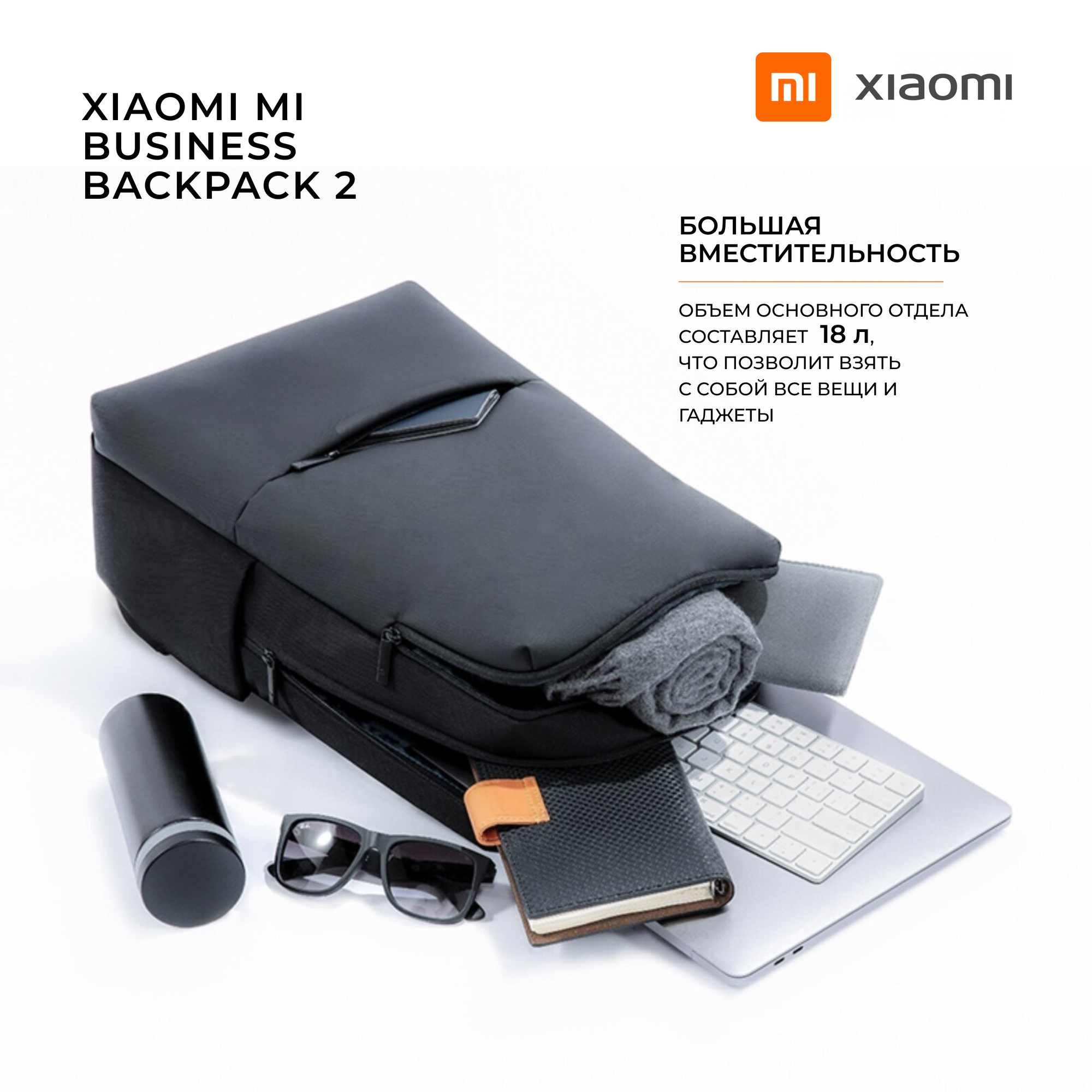 Структура ткани Xiaomi Business Backpack 2 под микроскопом: водонепроницаемые слои